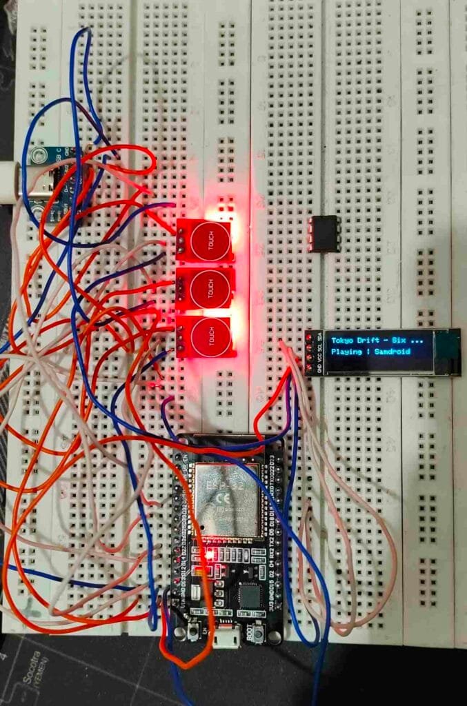 DIY Bluetooth Music Controller with ESP32 + OLED Display + Touch Sensor